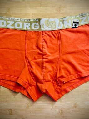Orange Men's Boxer Briefs with Branded Waistband